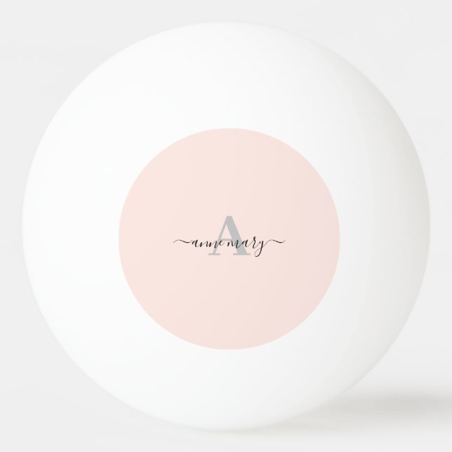 Blush Pink Individuelle Name Monogram Gift Gefalle Tischtennisball (Vorderseite)