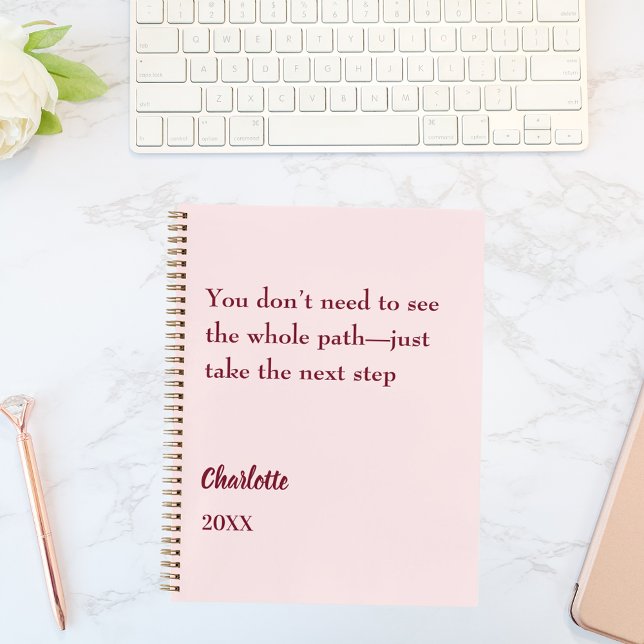 Blush pink inspirational goal quote 2026 planer (Von Creator hochgeladen)