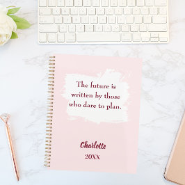 Blush pink inspirational quote 2026 planer