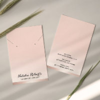 Blush Pink Juwelier mit Nekklace-Display-Karten