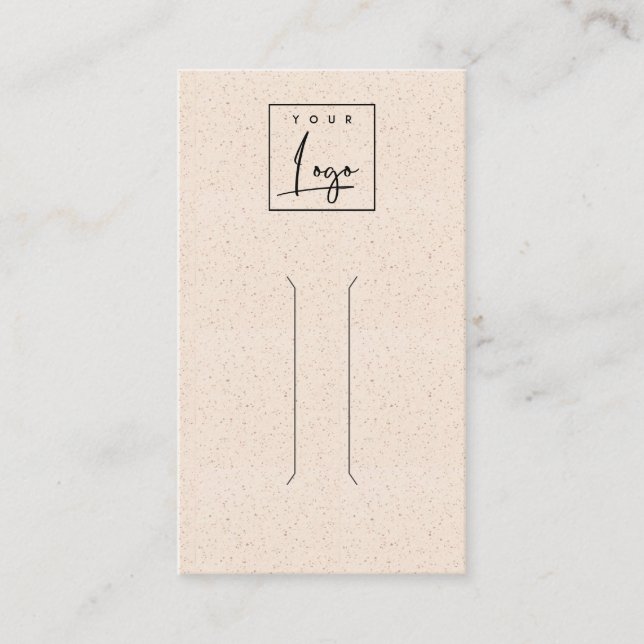 Blush Pink Keramik Textur Button Display Logo Visitenkarte (Vorderseite)