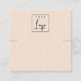 Blush Pink Keramik Textur Nekklace Band Display Quadratische Visitenkarte