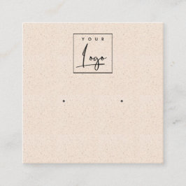 Blush Pink Keramik Texturstruktur Ohrring Display Quadratische Visitenkarte