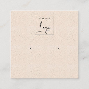 Blush Pink Keramik Texturstruktur Ohrring Display Quadratische Visitenkarte