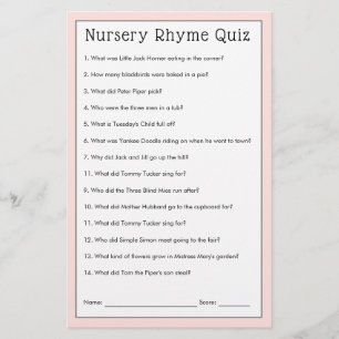 Blush Pink Kinderzimmer Rhyme Duschgame