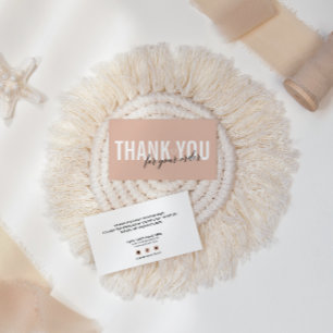 BLUSH PINK KUNDE DANKE FÜR IHRE BESTELLUNG VISITENKARTE
