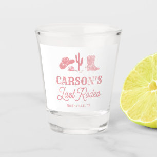 Blush Pink Last Rodeo Cowgirl Junggesellinnenabsch Schnapsglas
