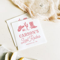 Blush Pink Letztes Rodeo Cowgirl Junggeselinnen-Ab