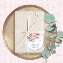 Blush Pink Lila Blumenschrift Hochzeit Vielen Dank