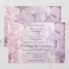 Blush Pink Lila Hydrangea Garden Wedding Einladung