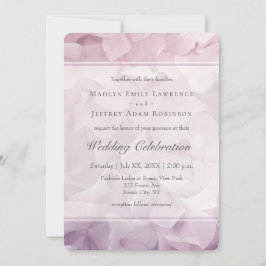 Blush Pink Lila Hydrangea Sommerblumenhochzeit Einladung