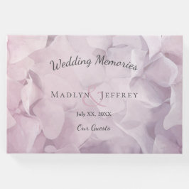 Blush Pink Lila Hydrangea Sommerblumenhochzeit Gästebuch
