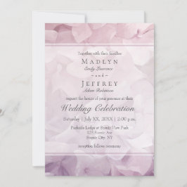 Blush Pink Lila Hydrangea Sommerhochzeit Einladung
