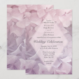 Blush Pink Lila Hydrangea Summer Garden Wedding Einladung