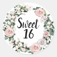 Blush Pink Lila Rose Floral 16 . Geburtstag
