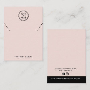 Blush-Pink-Logo-Netzwerkkarte Telefonnummerkarte