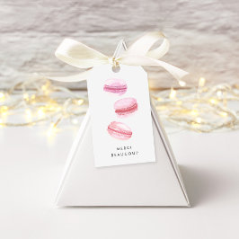 Blush Pink Macarons Danke Geschenkanhänger