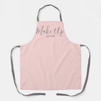 Blush Pink Make up Artist Gray Handwriting Script 