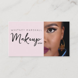 Blush Pink Makeup Artist Photo  Visitenkarte