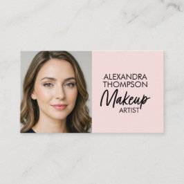 Blush Pink Makeup Artist Qr Code Social Icon Visitenkarte