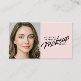 Blush Pink Makeup Artist Qr Code Social Icon Visitenkarte