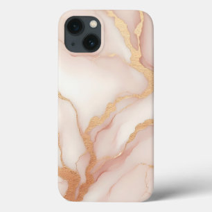 Blush Pink Marble iPhone 13 Fall mit Gold Veins Case-Mate iPhone Hülle