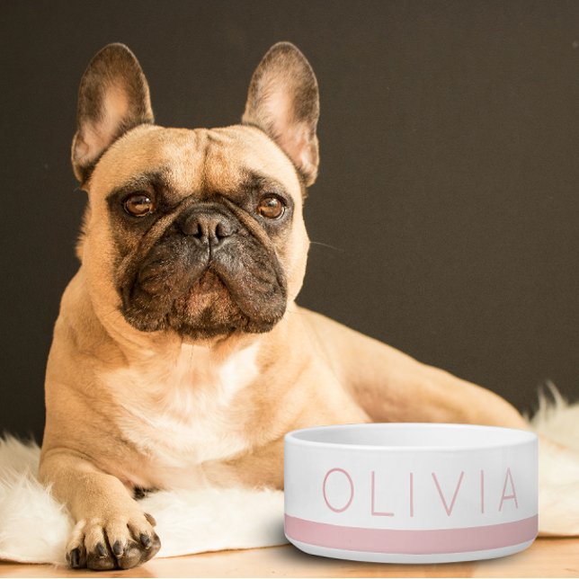 Blush Pink Minimal farbenfroher Personalisierter H Napf (Von Creator hochgeladen)