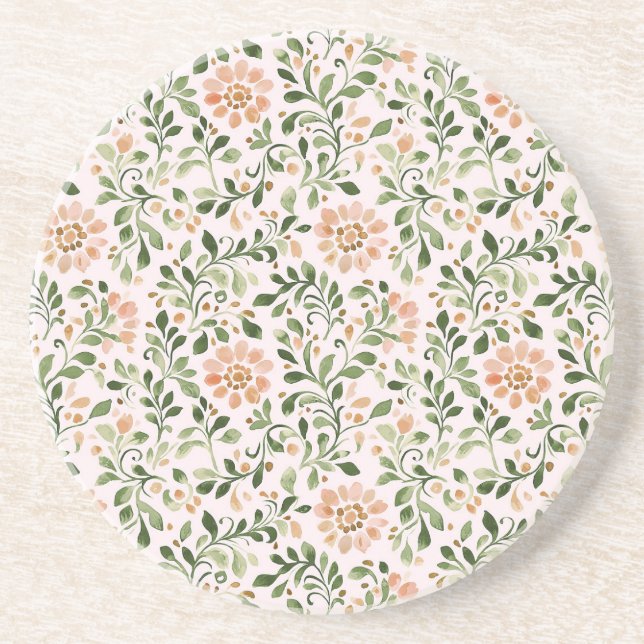 Blush Pink Mint Green Butterfly Getränkeuntersetzer (Vorne)
