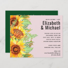 Blush Pink mit Sonnenblumen Hochzeitbudget