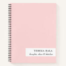 Blush Pink Modern Minimalist Design Notizbuch