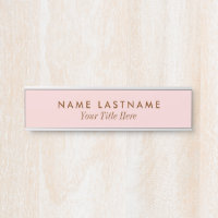 Blush Pink Modern Simple Girl Minimalistisch