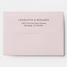 Blush Pink Moderne Hochzeit 5,25x7,25