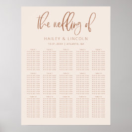 Blush Pink Moderne Minimalistische Hochzeitsstiftu Poster