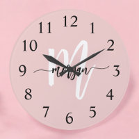 Blush Pink Modernes Script Name Girl Monogram