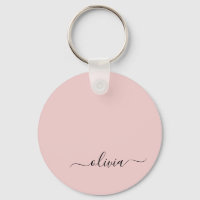 Blush Pink Modernes Script Name Girl Monogram