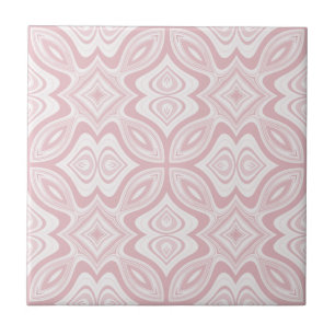 Blush Pink Modernes, stilvolles, Abstraktes Swirl- Fliese