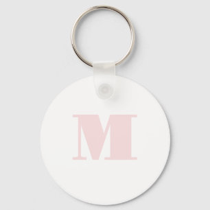 Blush Pink Monogram Initial Modern Schlüsselanhänger