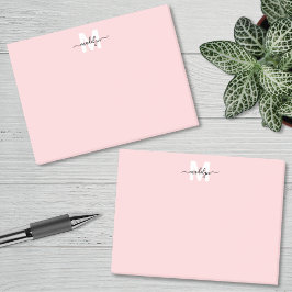 Blush Pink Monogram Post-it Klebezettel