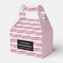 Blush Pink Name & Age Geburtstags Gefälligkeitsfel