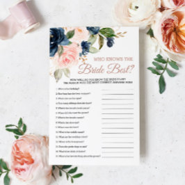 Blush Pink & Navy, die das beste Spiel der Braut k