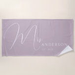 Blush Pink Newlyweds Name Personalized Honeymoon Strandtuch<br><div class="desc">Celebrate your love in style with this personalized beach towel for adults, featuring the newlyweds' names in an elegant, modern design. Perfect for a honeymoon beach trip, anniversary getaway, or romantic vacation, this soft and vibrant towel is a must-have for couples who love to travel together. Designed with a blush...</div>