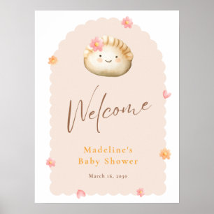 Blush Pink Niedlich Dumpling Baby Girl Dusche Will Poster
