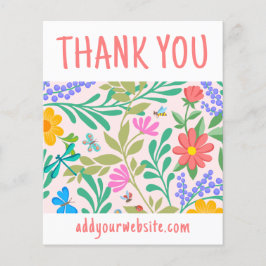 Blush Pink Niedlich Floral Vielen Dank für Ihren E