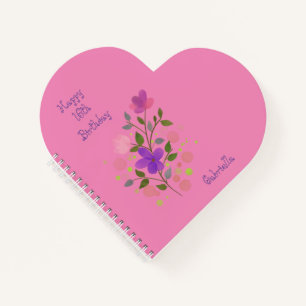 Blush Pink Niedlich Heart Shaped Spiral Notebook Notizbuch