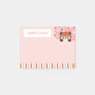 Blush Pink Niedlich Red Panda Peekabo Ihre Anmerku Post-it Klebezettel