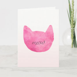 Blush Pink Ombre Cat Karte