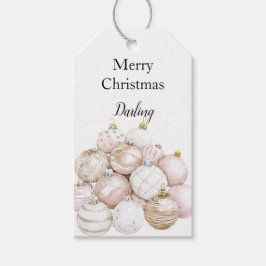 Blush Pink Ornamente Weihnachten Geschenkanhänger
