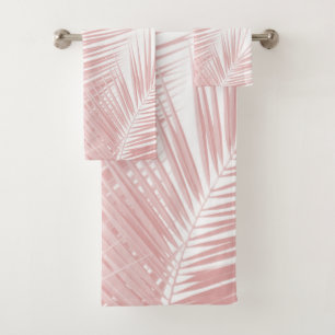Blush Pink Palm Blätter Dream Cali Sommer Besicht Badhandtuch Set