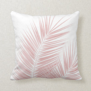 Blush Pink Palm Blätter Dream Cali Sommer Besicht Kissen