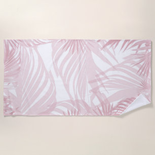 Blush Pink Palm Bliss 1 #tropic #art Strandtuch